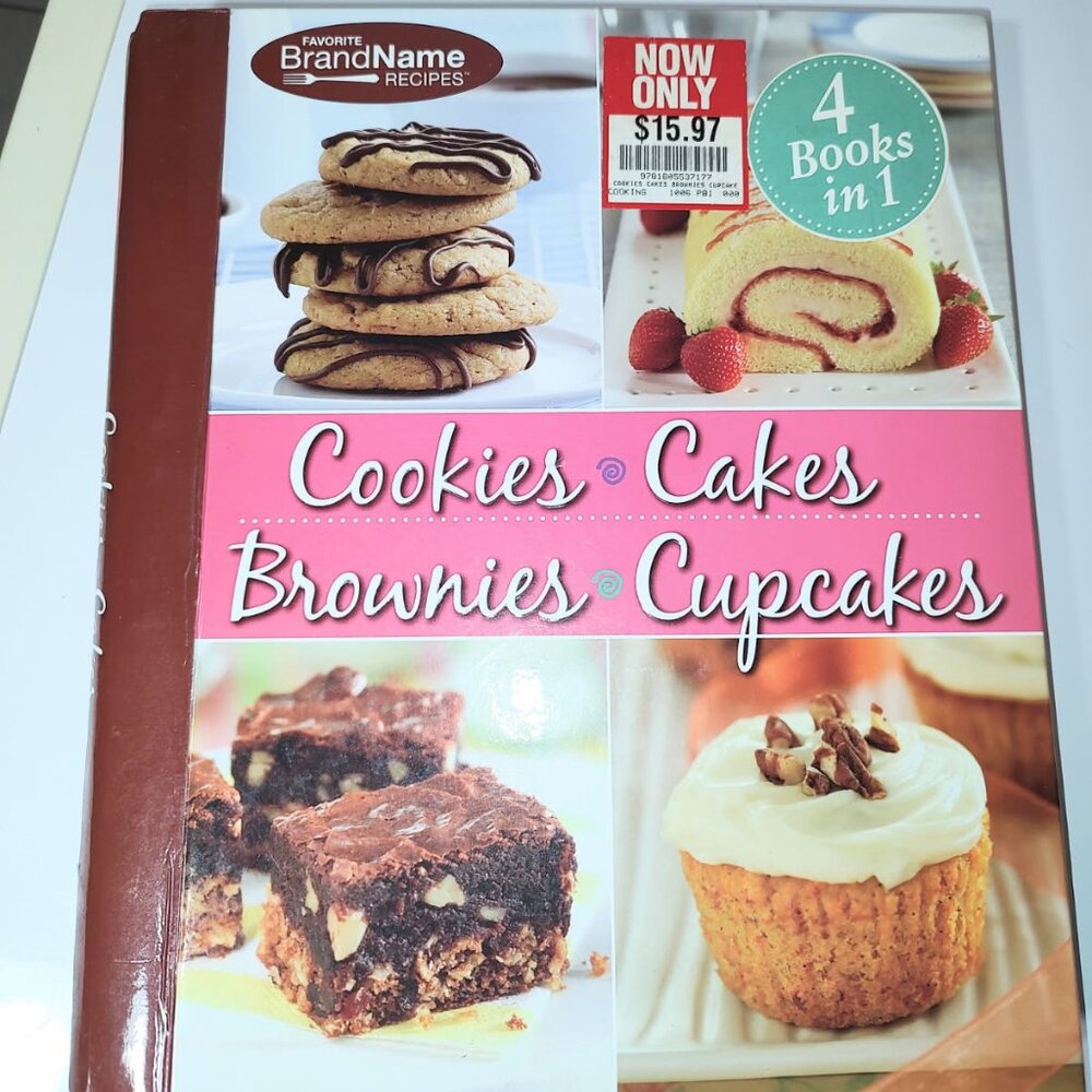 Cookies & Cakes & Browies & Cupcakes Spiral Cookbook-HC-Good